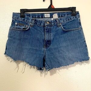 Vintage Calvin Klein Jean Shorts Distressed Size 10 For Summer And Spring